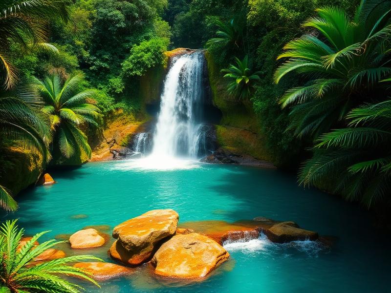 Cascada en la selva de Chiapas